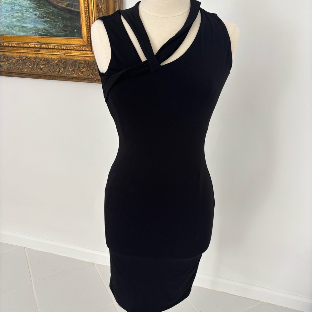 RACHEL Rachel Roy Black Asymmetrical Dress